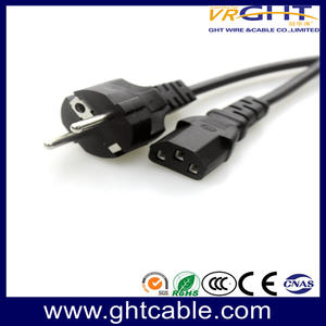 Straight Europe/Schuko CEE7 To C13 Power Cord