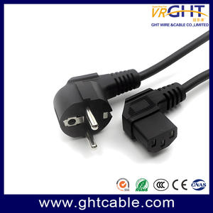 Europe power cord to angle C13 female connector 